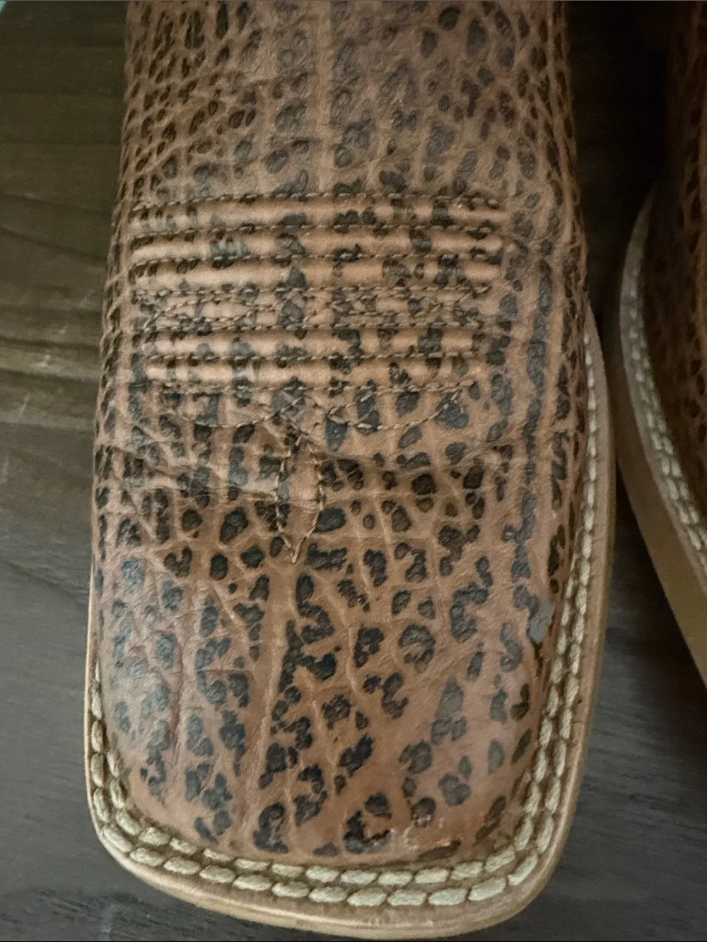 Ariat Brown Leather Square Toe Cowboy Boots